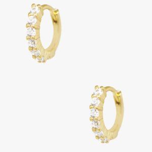 NWT C&C The Scarlett Gold Huggie Hoops
